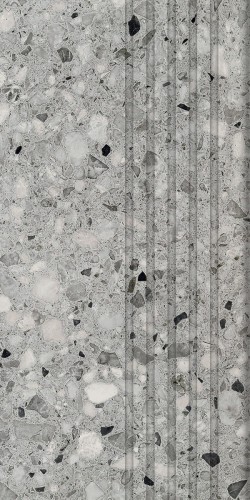 Tubądzin Macchia Graphite stopnica 59,8x29,8 cm - gruboziarniste lastryko, Gat. I  