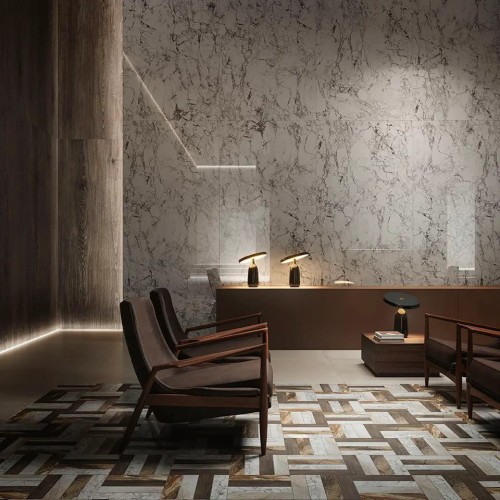 Tubądzin Lounge Stone White POL STR 119,8x59,8x0,8 Gat.1 Płytka gresowa