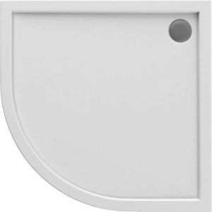 Oltens Superior brodzik 80x80 cm półokrągły akrylowy biały 16001000