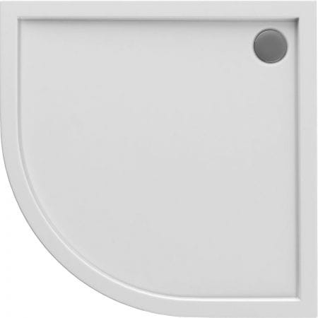 Oltens Superior brodzik 80x80 cm półokrągły akrylowy biały 16001000