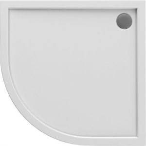 Oltens Superior brodzik 90x90 cm półokrągły akrylowy biały 16002000