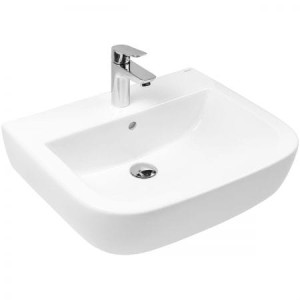 Oltens Vernal umywalka 56x45 cm wisząca biała 41002000