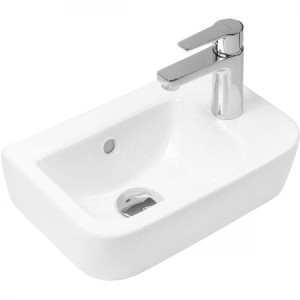Oltens Vernal umywalka 37x24,5 cm wisząca prawa z powłoką SmartClean biała 41505000