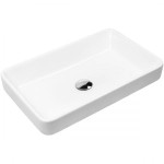 Oltens Fossa umywalka 55x34 cm nablatowa prostokątna z powłoką SmartClean biała 40801000