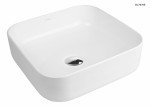 Oltens Hadsel umywalka 38,5 cm nablatowa kwadratowa biała 40307000