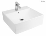 Oltens Hyls umywalka 47 cm nablatowa kwadratowa biała 41309000