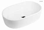 Oltens Lom umywalka 55x34 cm nablatowa owalna biała 40311000