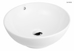 Oltens Fana umywalka 42 cm nablatowa okrągła biała 40312000