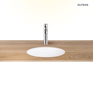 Oltens Mana umywalka 46x38 cm podblatowa owalna biała 40100000