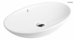 Oltens Sogne umywalka 63x42 cm nablatowa owalna z powłoką SmartClean biała 40810000