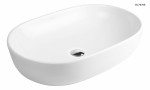 Oltens Hamnes umywalka 60x42,5 cm nablatowa owalna z powłoką SmartClean biała 40815000