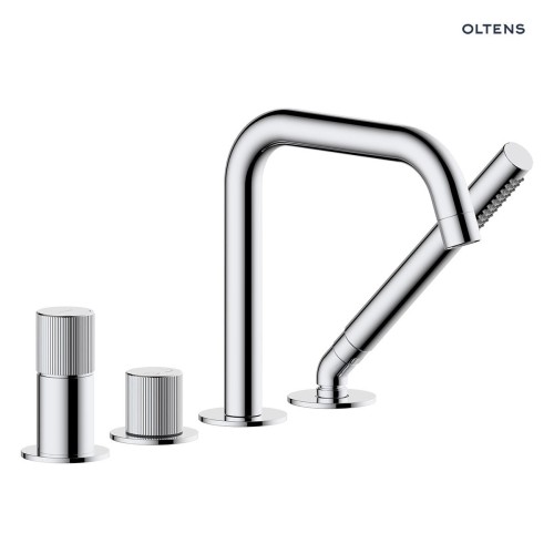 Oltens Hamnes bateria wannowo-prysznicowa 4-otworowa kompletna chrom 34202100