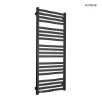 Oltens Vanlig grzejnik łazienkowy 121x50 cm czarny mat 55008300