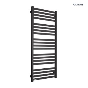 Oltens Vanlig grzejnik łazienkowy 121x50 cm czarny mat 55008300