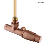 Oltens Varmare Ventil zestaw termostatyczny grzejnikowy jednootworowy prawy miedź szczotkowana 55906610