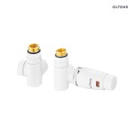 Oltens Varmare Ventil zestaw termostatyczny grzejnikowy z trójnikiem lewy biały 55913000