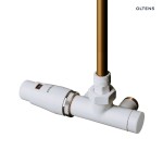 Oltens Varmare Ventil zestaw termostatyczny grzejnikowy jednootworowy lewy biały 55905000