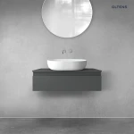 Oltens Vernal szafka 80 cm podumywalkowa wisząca z blatem grafit mat 68101400