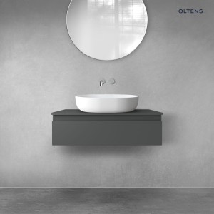 Oltens Vernal szafka 80 cm podumywalkowa wisząca z blatem grafit mat 68101400