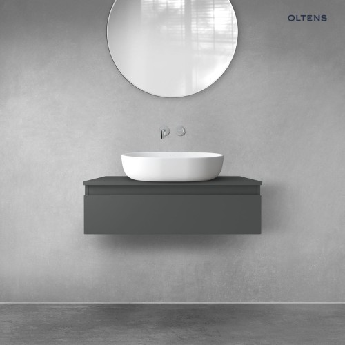 Oltens Vernal szafka 80 cm podumywalkowa wisząca z blatem grafit mat 68101400