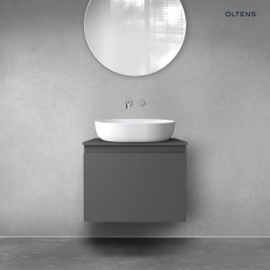 Oltens Vernal szafka 60 cm podumywalkowa wisząca z blatem grafit mat 68104400