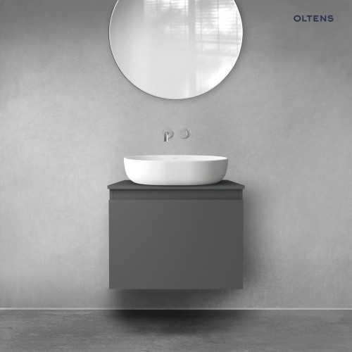 Oltens Vernal szafka 60 cm podumywalkowa wisząca z blatem grafit mat 68104400