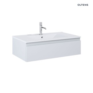 Oltens Vernal umywalka z szafką 80 cm biały/szary mat 68006700