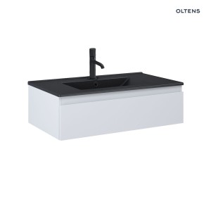 Oltens Vernal umywalka z szafką 80 cm czarny mat/szary mat 68007700