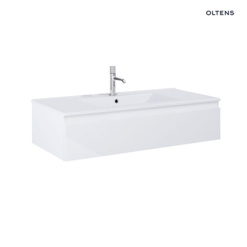 Oltens Vernal umywalka z szafką 100 cm biały połysk 68008000