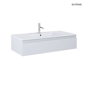 Oltens Vernal umywalka z szafką 100 cm biały połysk/szary mat 68008700