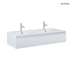 Oltens Vernal umywalka z szafką 120 cm biały połysk/szary mat 68010700