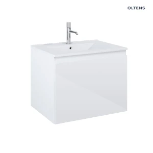 Oltens Vernal umywalka z szafką 60 cm biały połysk 68012000