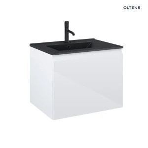 Oltens Vernal umywalka z szafką 60 cm czarny mat/biały połysk 68013000