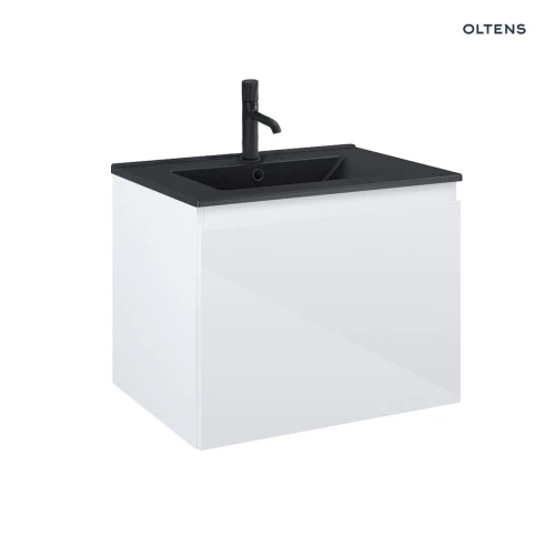 Oltens Vernal umywalka z szafką 60 cm czarny mat/biały połysk 68013000