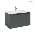 Oltens Vernal umywalka z szafką 80 cm biały/grafit mat 68014400