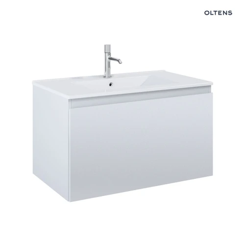 Oltens Vernal umywalka z szafką 80 cm biały/szary mat 68014700