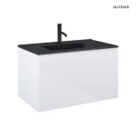 Oltens Vernal umywalka z szafką 80 cm czarny mat/biały połysk 68015000