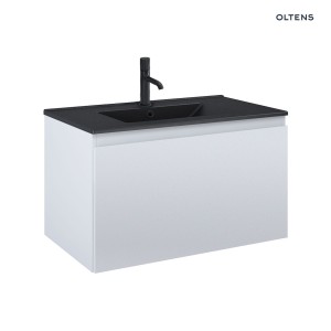 Oltens Vernal umywalka z szafką 80 cm czarny mat/szary mat 68015700