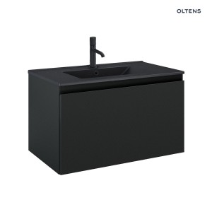 Oltens Vernal umywalka z szafką 80 cm czarny mat 68015300