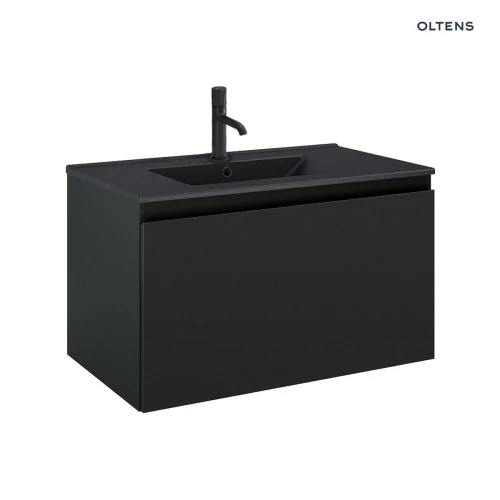 Oltens Vernal umywalka z szafką 80 cm czarny mat 68015300