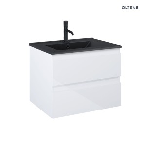 Oltens Vernal umywalka z szafką 60 cm czarny mat/biały połysk 68036000