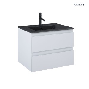 Oltens Vernal umywalka z szafką 60 cm czarny mat/szary mat 68036700