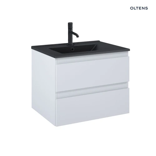 Oltens Vernal umywalka z szafką 60 cm czarny mat/szary mat 68036700