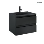 Oltens Vernal umywalka z szafką 60 cm czarny mat 68036300