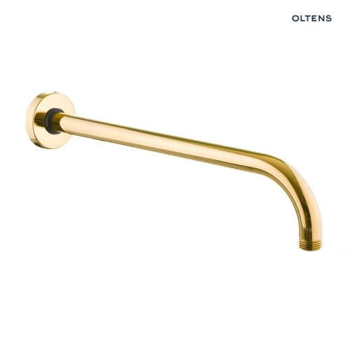 Oltens Lagan ramię deszczownicy 40 cm okrągłe złoty połysk 39400800