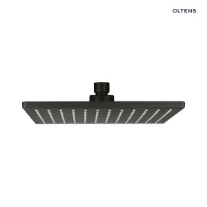 Oltens Atran (S) deszczownica 22 cm kwadratowa czarny mat 37005300