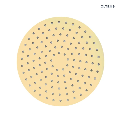 Oltens Atran deszczownica 22 cm okrągła złota 37004800
