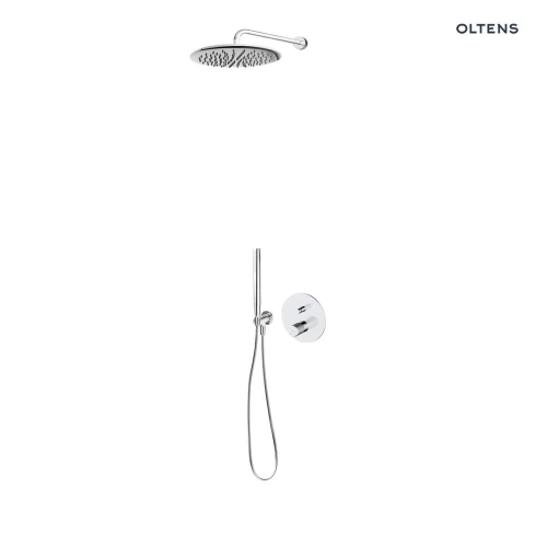 Zestaw Oltens Hamnes bateria podtynkowa z deszczownicą 30 cm Sondera i kompletem prysznicowym Ume chrom 36607100