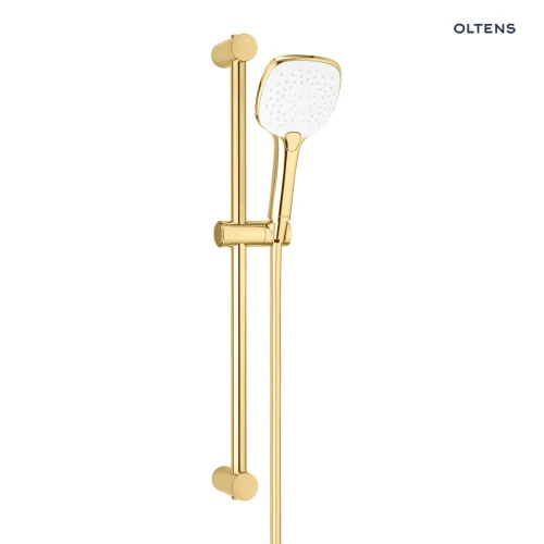 Oltens Driva EasyClick (S) Alling 60 zestaw prysznicowy złoty połysk/biały 36002080