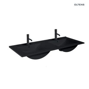 Oltens Vernal umywalka 120x46 cm meblowa prostokątna podwójna czarny mat 41209300